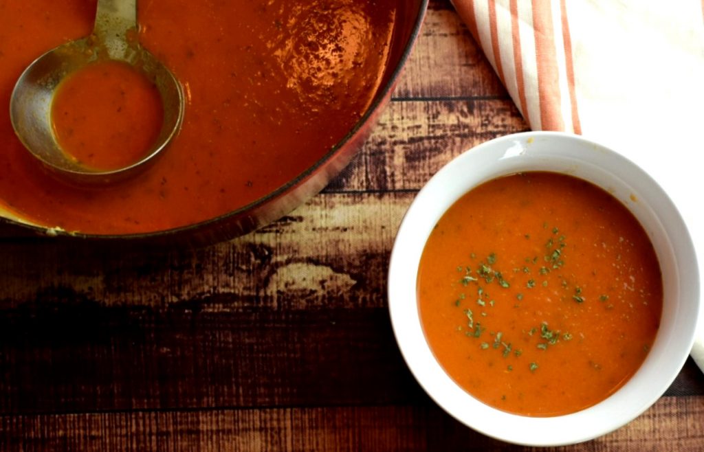 Tomato Basil Bisque Soup Recipe Delicious by Design