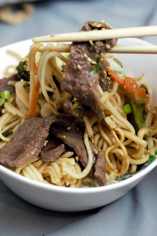 Perfectly cooked noodles and tender beef make for the perfect take-out night without the steep price tag.
