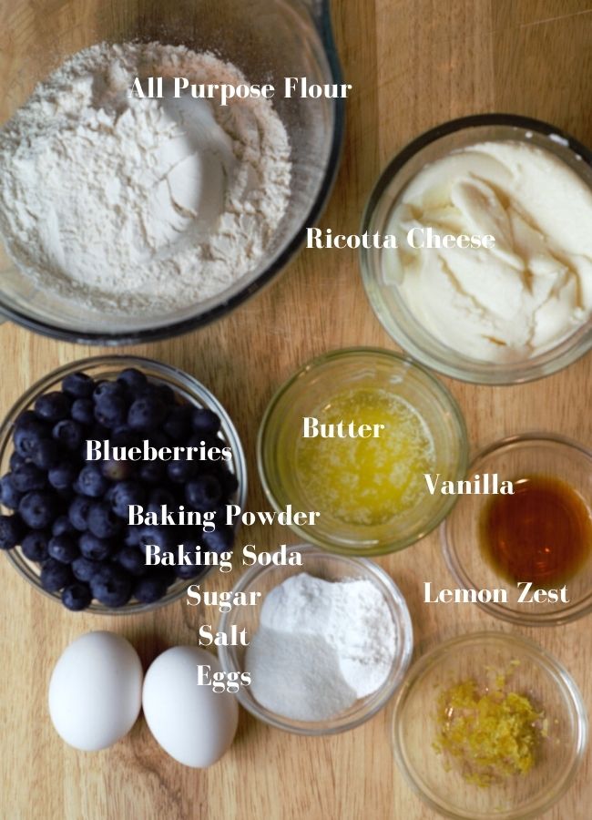 ingredients on wood background