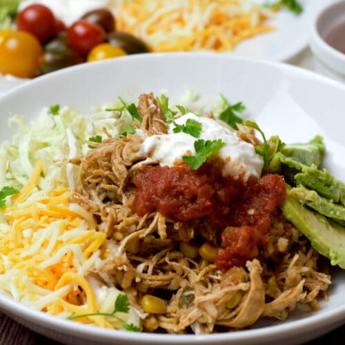 Slow Cooker Chicken Burrito Bowl - Delicious by Design