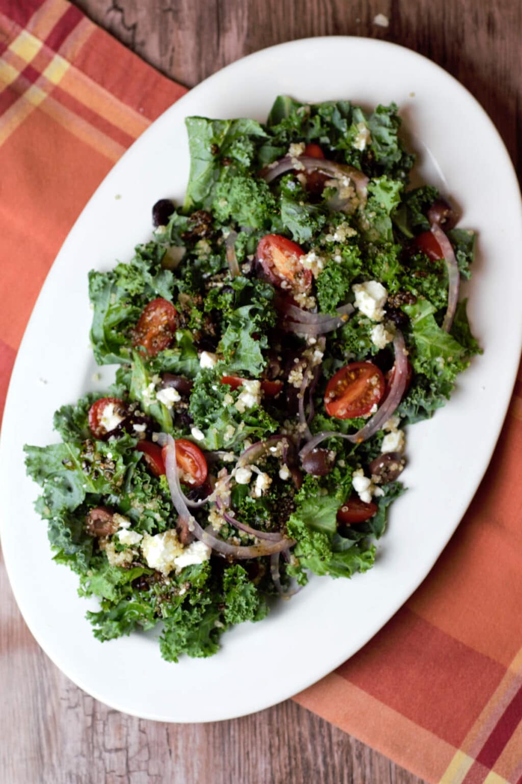 Kale and Quinoa Salad with Balsamic Dressing Delicious by Design