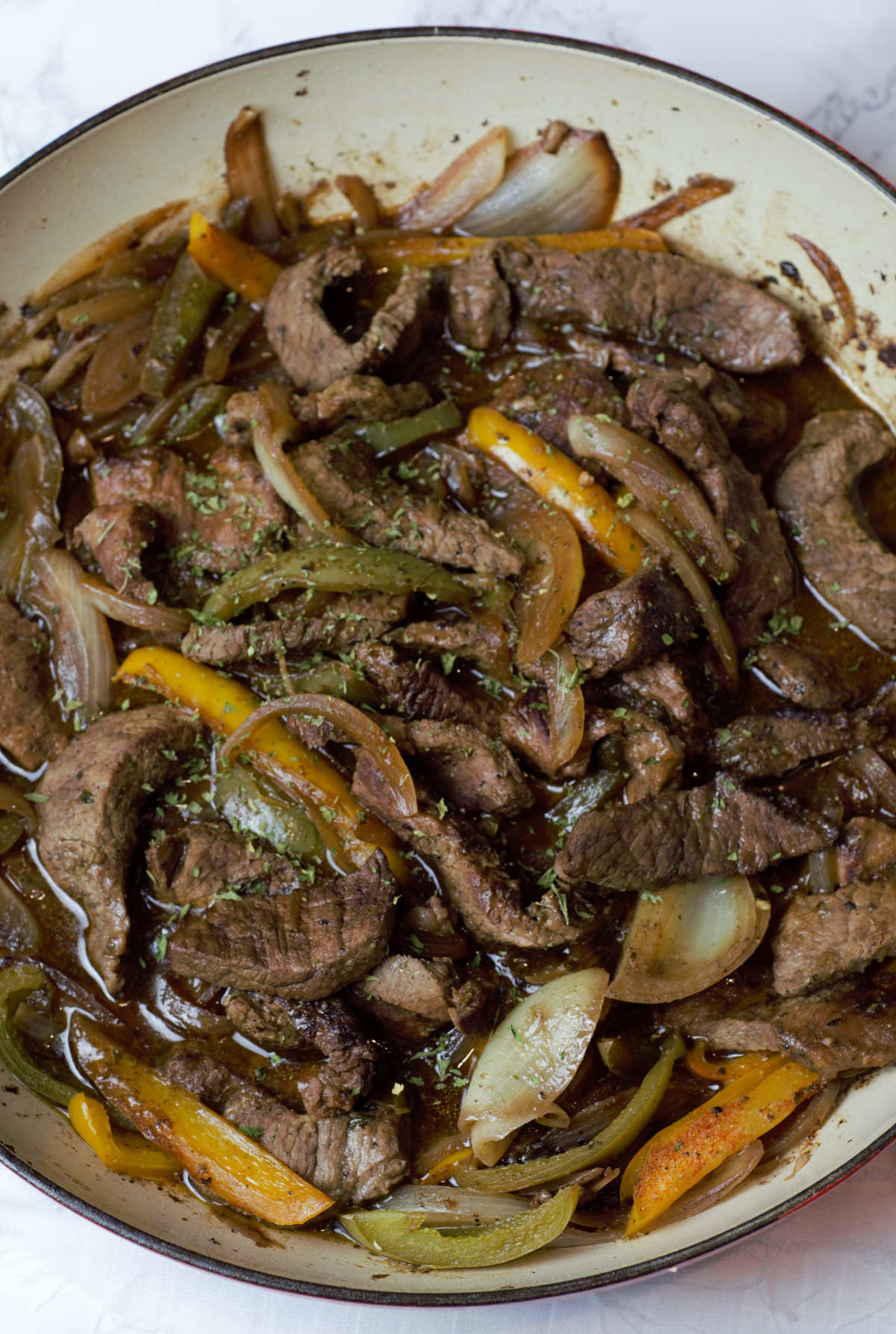 Easy Pepper Steak with Red Wine Pan Gravy Delicious by Design