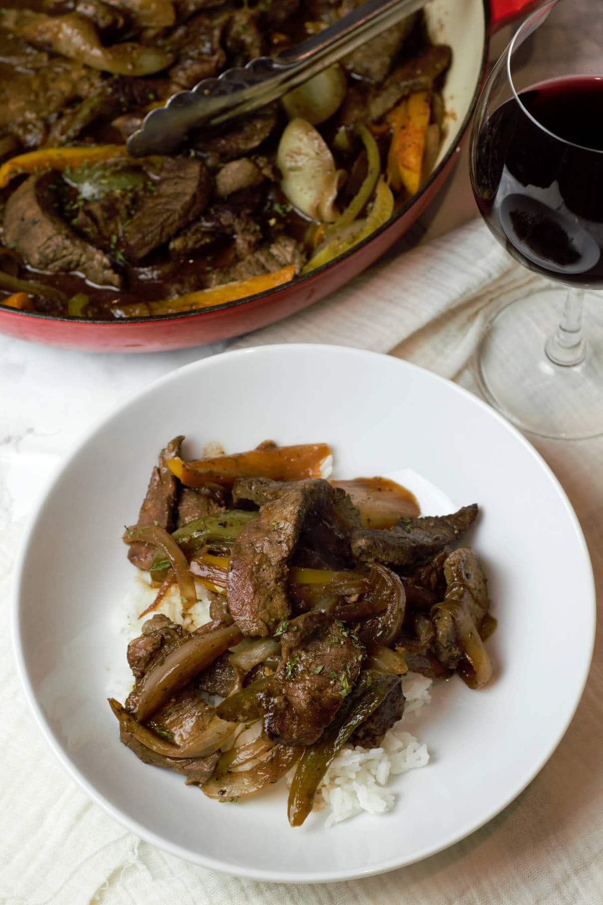 Easy Pepper Steak with Red Wine Pan Gravy Delicious by Design