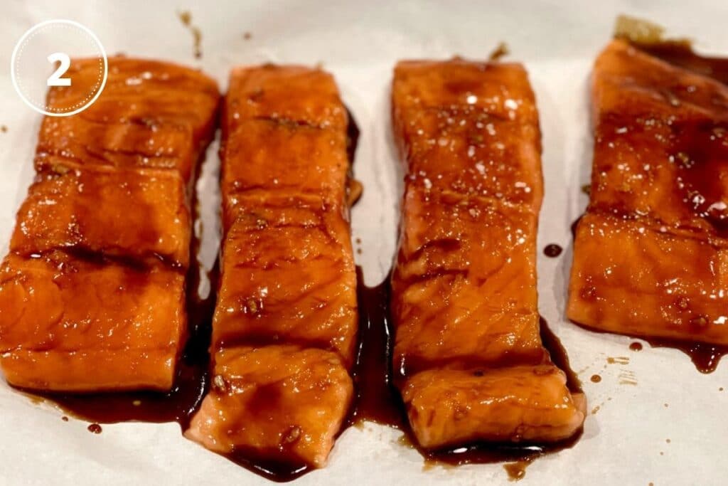 Teriyaki Glazed Salmon process 2