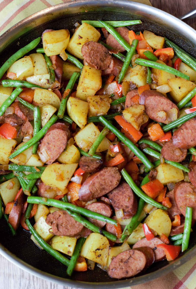 Sausage Green Bean and Potato Skillet Delicious by Design