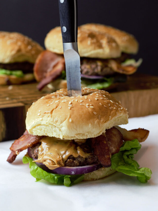 Perfect Burgers with Peanut Butter and Bacon Delicious by Design