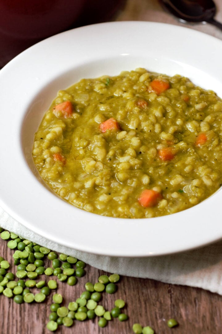 Split Pea Vegetable Soup with Pearl Barley Delicious by Design