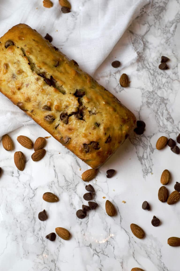 Banana Bread with Almonds and Chocolate Chips Delicious by Design