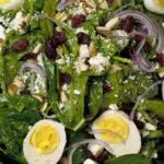 wilted spinach salad long pin