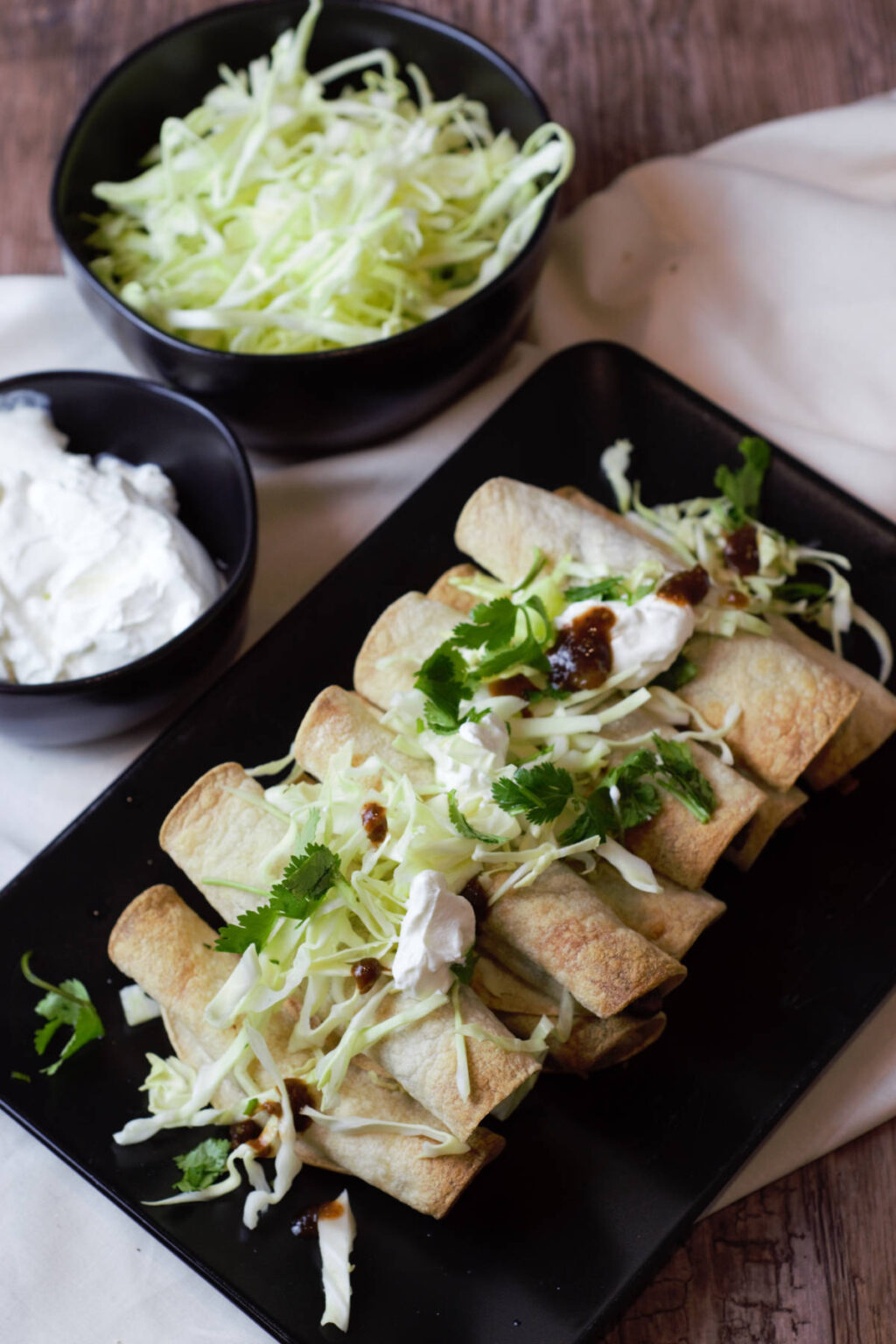 Easy Air Fryer Taquitos (Chicken & Black Bean) Delicious by Design