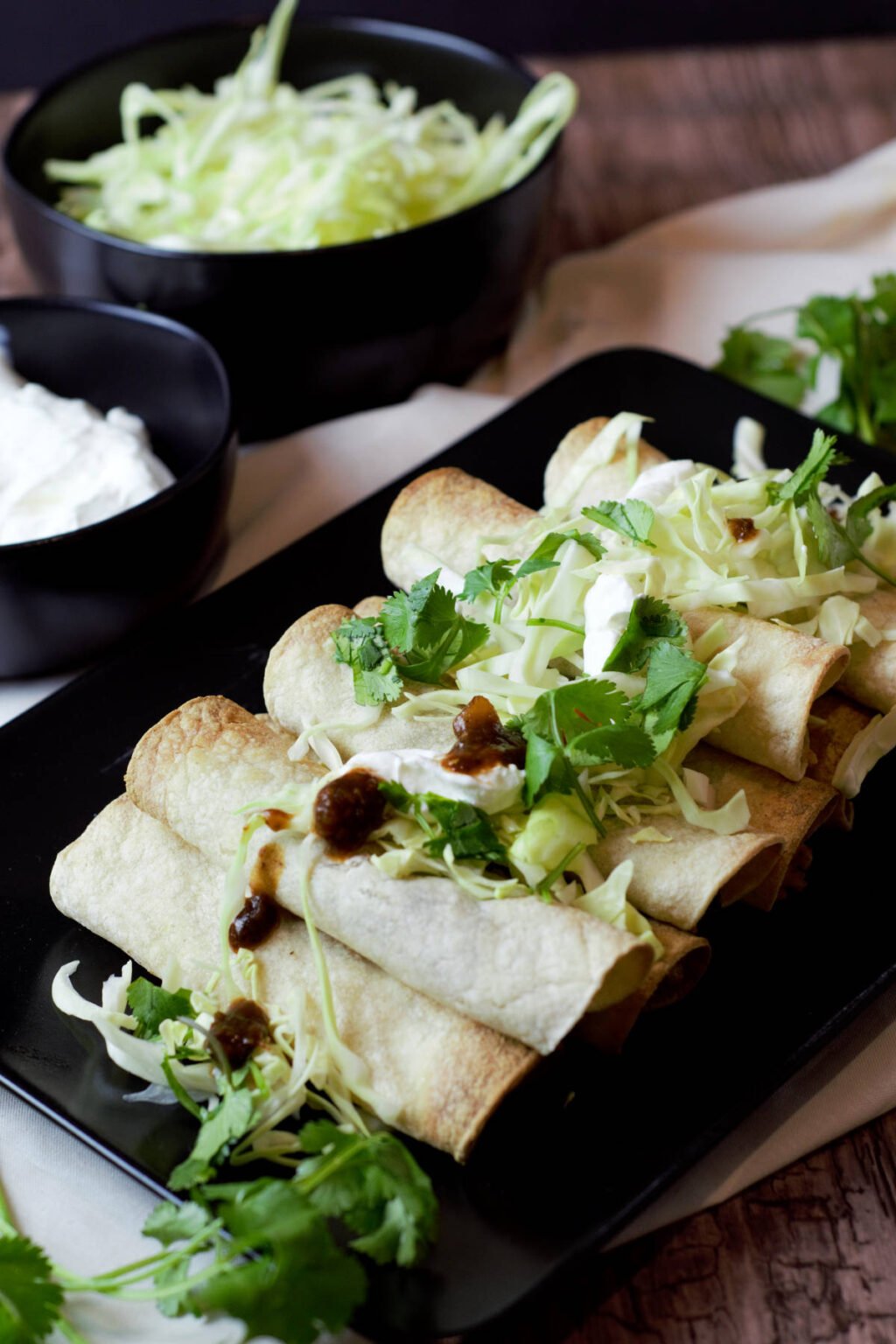 Easy Air Fryer Taquitos (Chicken & Black Bean) Delicious by Design