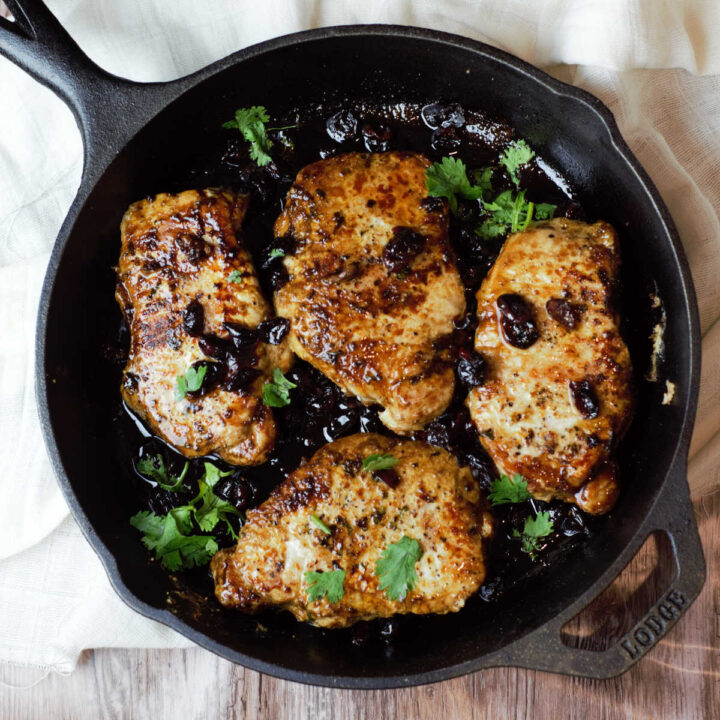 Cast Iron Skillet Pork Chops with Balsamic Glaze Delicious by Design