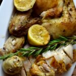 pinterest image of carved whole roasted chicken