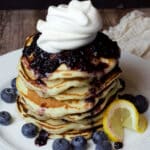 Lemon ricotta blueberry pancake feature