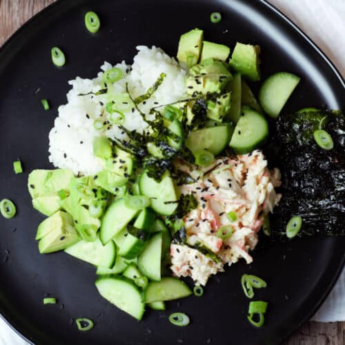 California sushi roll bowl featured image