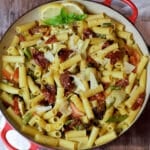 featured image artichoke and sun dried tomato pasta