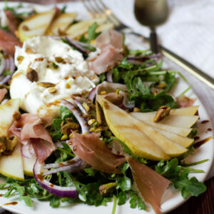 featured image burrata and arugula salad