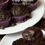 chocolate zucchini muffins Pinterest image