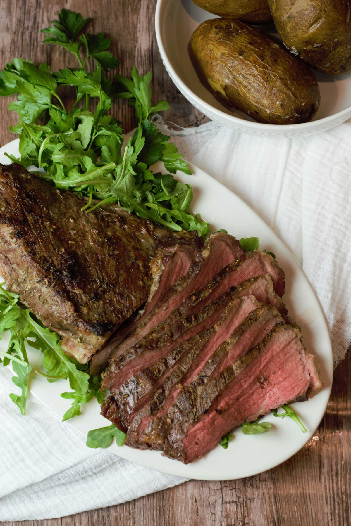 reverse sear tri tip overhead
